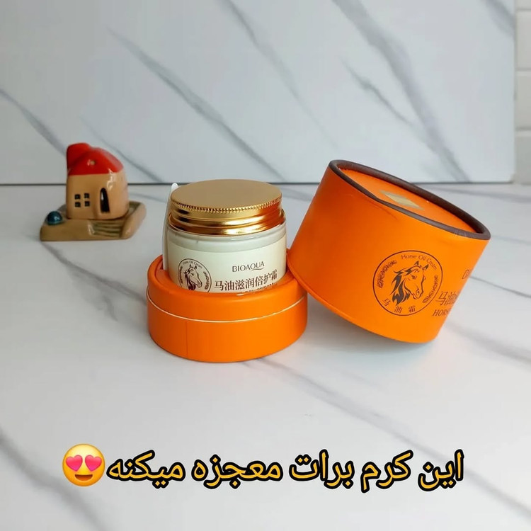 کرم چند کاره ی ضد چروک قوی ،ضد لک، روشن کننده و سفت کننده روغن اسب ضد اگزما